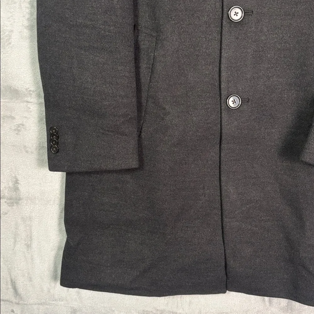 NWT Nee Kenneth Cole Reaction Charcoal Classic Fit Long Overcoat Size 40R